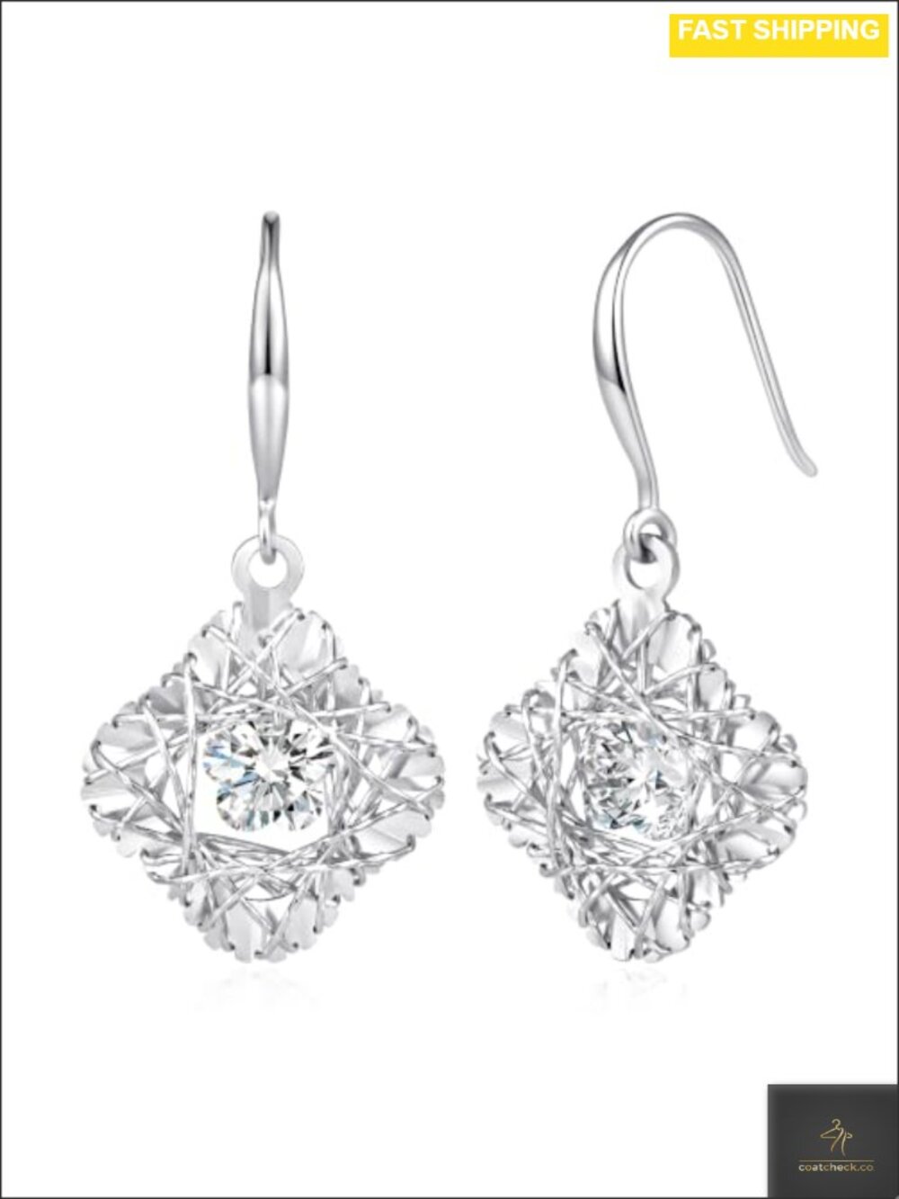 925 Sterling Silver Clover Dangle Earrings for Women